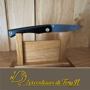 Couteau pliant à Friction Acier c130 Manche en Bois ébène